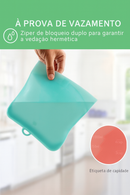 TrendFresh™ – Bolsa Hermética de Silicone Reutilizável (COMPRE 1 LEVE 2)