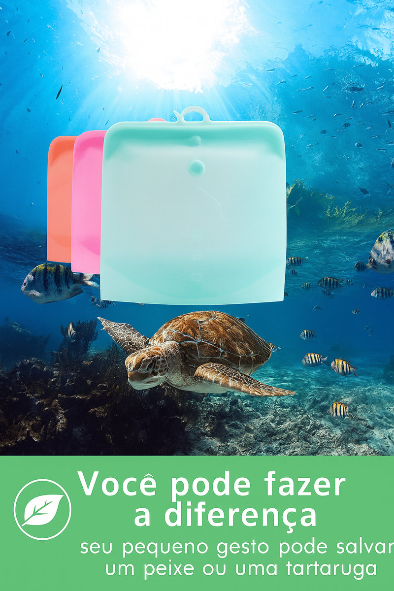 TrendFresh™ – Bolsa Hermética de Silicone Reutilizável (COMPRE 1 LEVE 2)