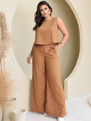 Conjunto Feminino Alfaiataria em Linho – Calça + Blusa Elegante