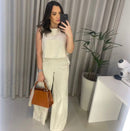 Conjunto Feminino Alfaiataria em Linho – Calça + Blusa Elegante