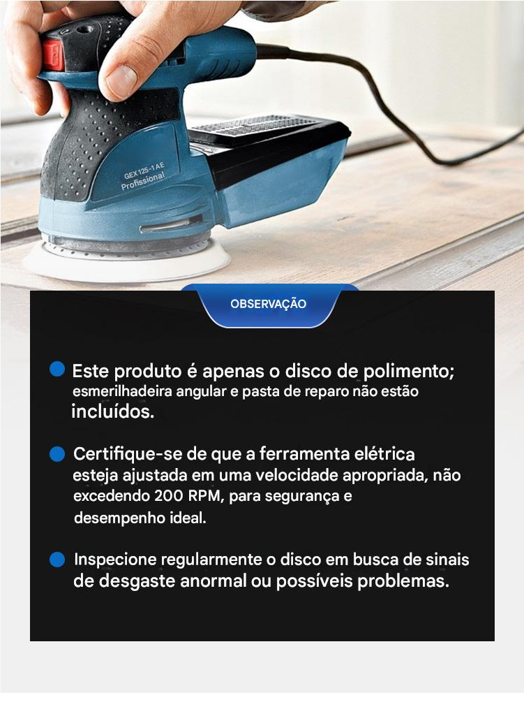 Disco de Polimento de Lã com Aletas (Compre 1 Leve 3) - Trend+