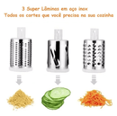 Cortador Fatiador Legumes 3 Lâminas Verduras Ralador Alimentos Queijo Cozinha - TrendProdutos
