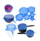 Kit 6 Tampas Silicone Ajustáveis - TrendProdutos
